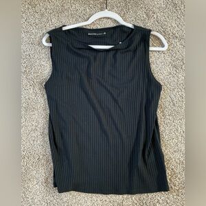NWT Abercrombie & Fitch Black Sleeveless Ribbed Top